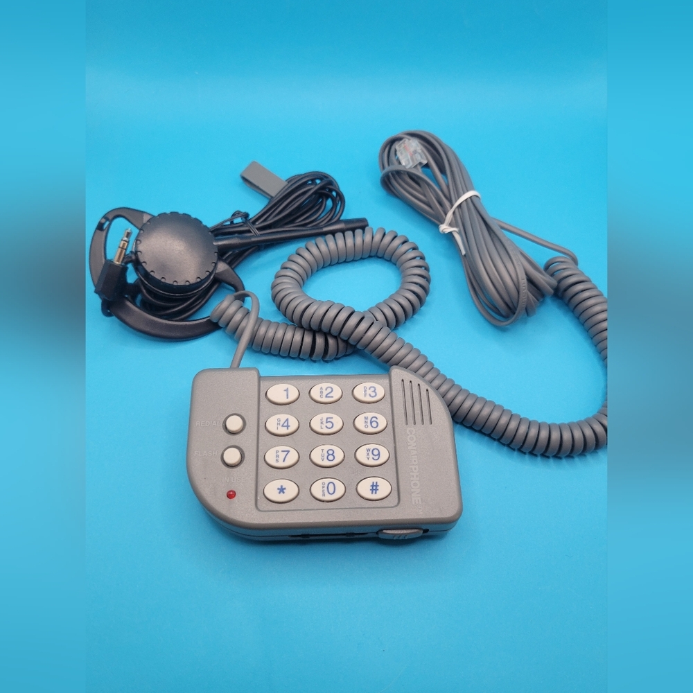 Gray Conairphone Telephone Headset Vintage 90s